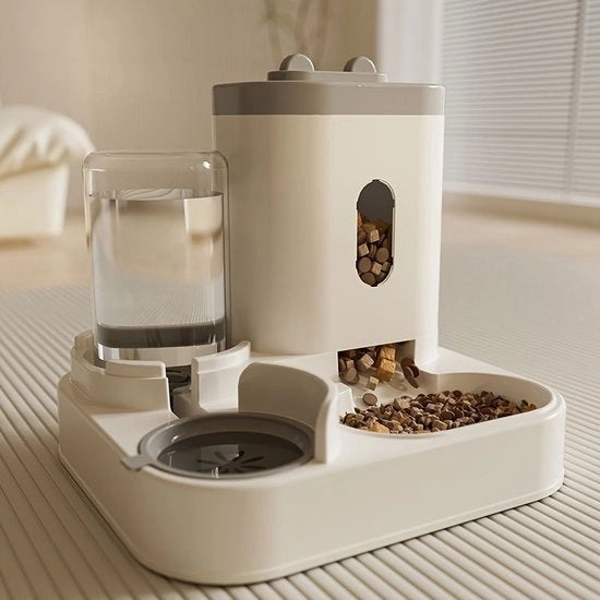 Automatico Alimentatore e Boccale d'Acqua per Animali da Corte 2 in 1 - Adatto per Cani e Gatti - Alimentatore Automatico - Boccale d'Acqua Automatico - Alimentatore per Animali da Corte - Boccale d'Acqua per Animali da Corte