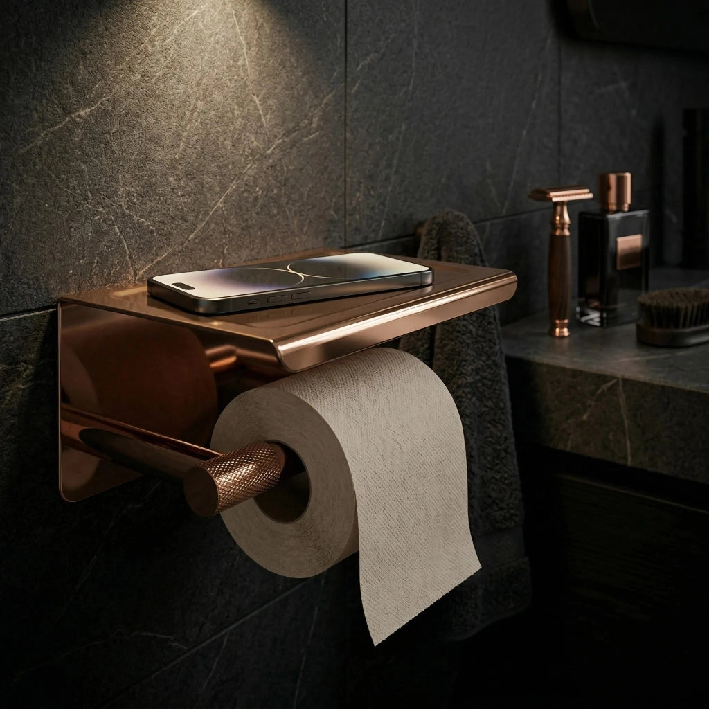 Portarotolo Con Ripiano 6613 Modern Copper
