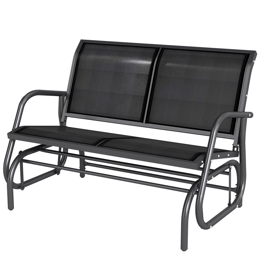 Dondolo da Giardino 2 Posti ¨C Xylo ¨C Metal Texteline 120x70x85cm Grigio