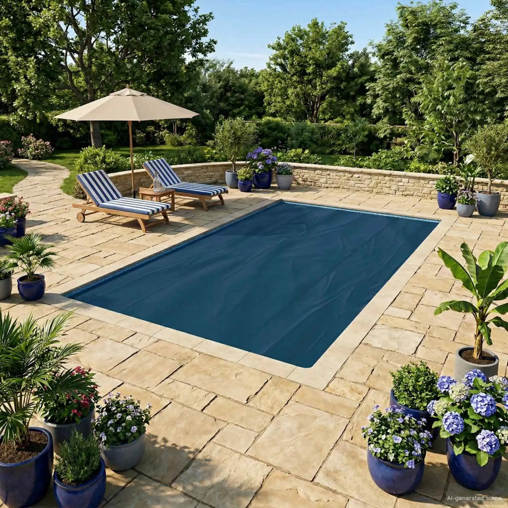 Copertura per Piscina di Alta Qualità Nero e Blu 260 x 160 cm 42034551