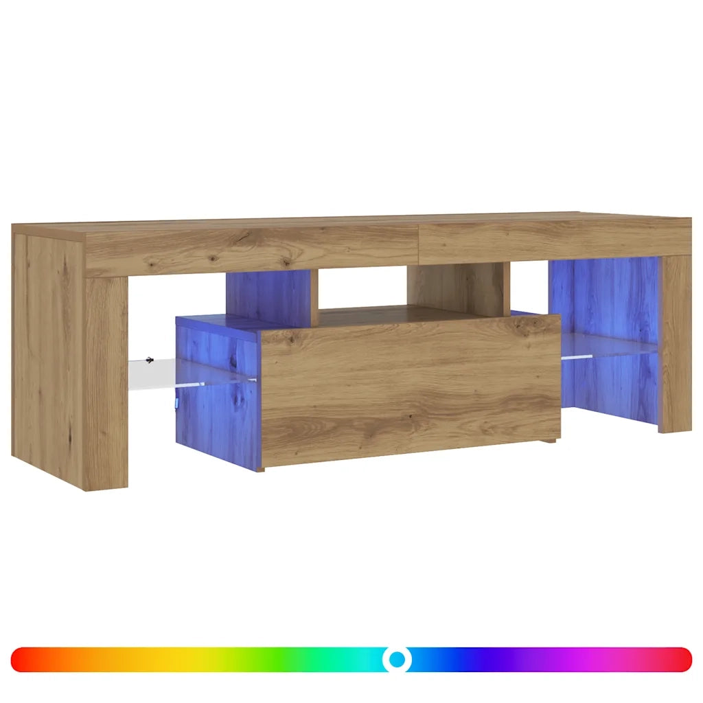 Mobile Porta TV con LED Artigianale 200x25x44 cm Multistrato 856302