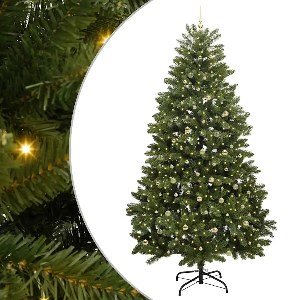 Albero di Natale artificiale 270 cm 300 LED Bianco caldo Verde 3395716