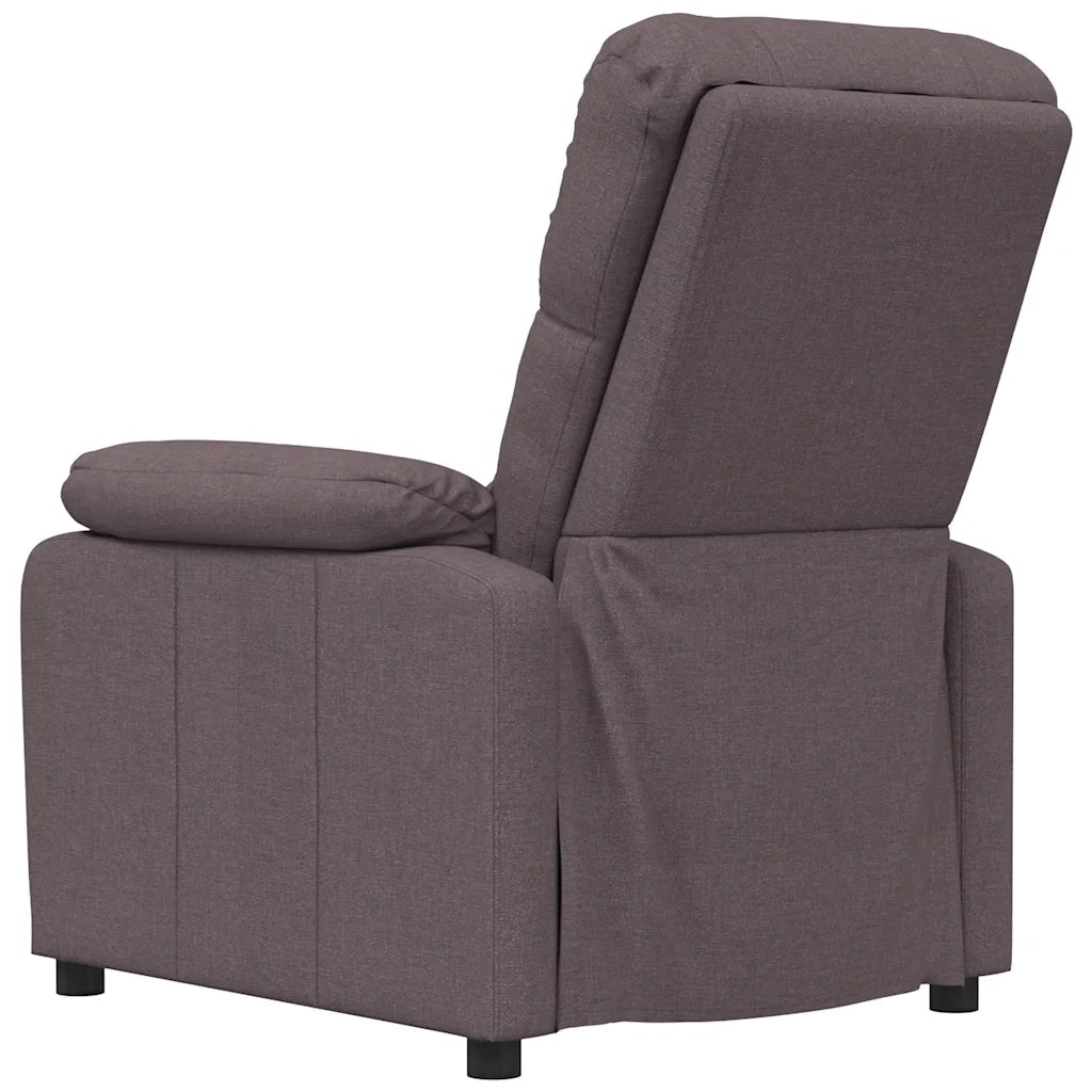 Poltrona Reclinabile Marrone Scuro in Tessuto 289667