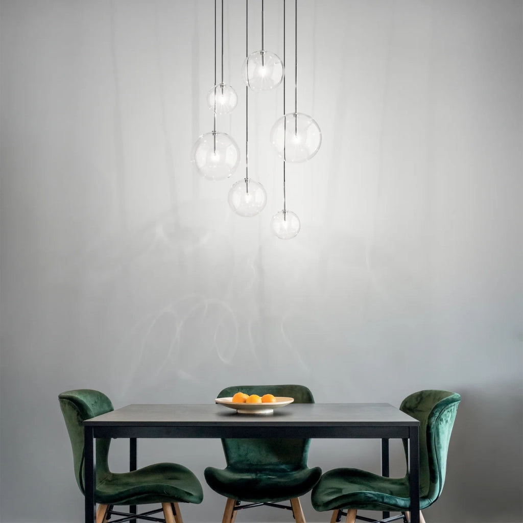 Lampadario Equinoxe 6 Luci G4 Cromo