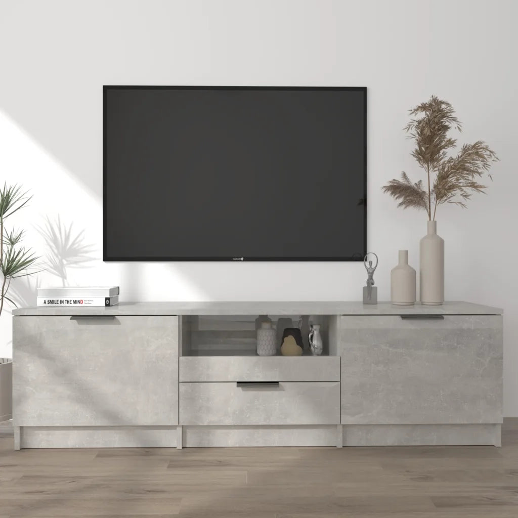 Mobile per TV | Armadietto TV | Mobile Porta TV Grigio Cemento 140x35x40cm Legno Multistrato