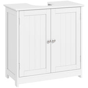 Mobile sottolavabo con 2 ante e ripiano, 60x30x60 cm, legno bianco
