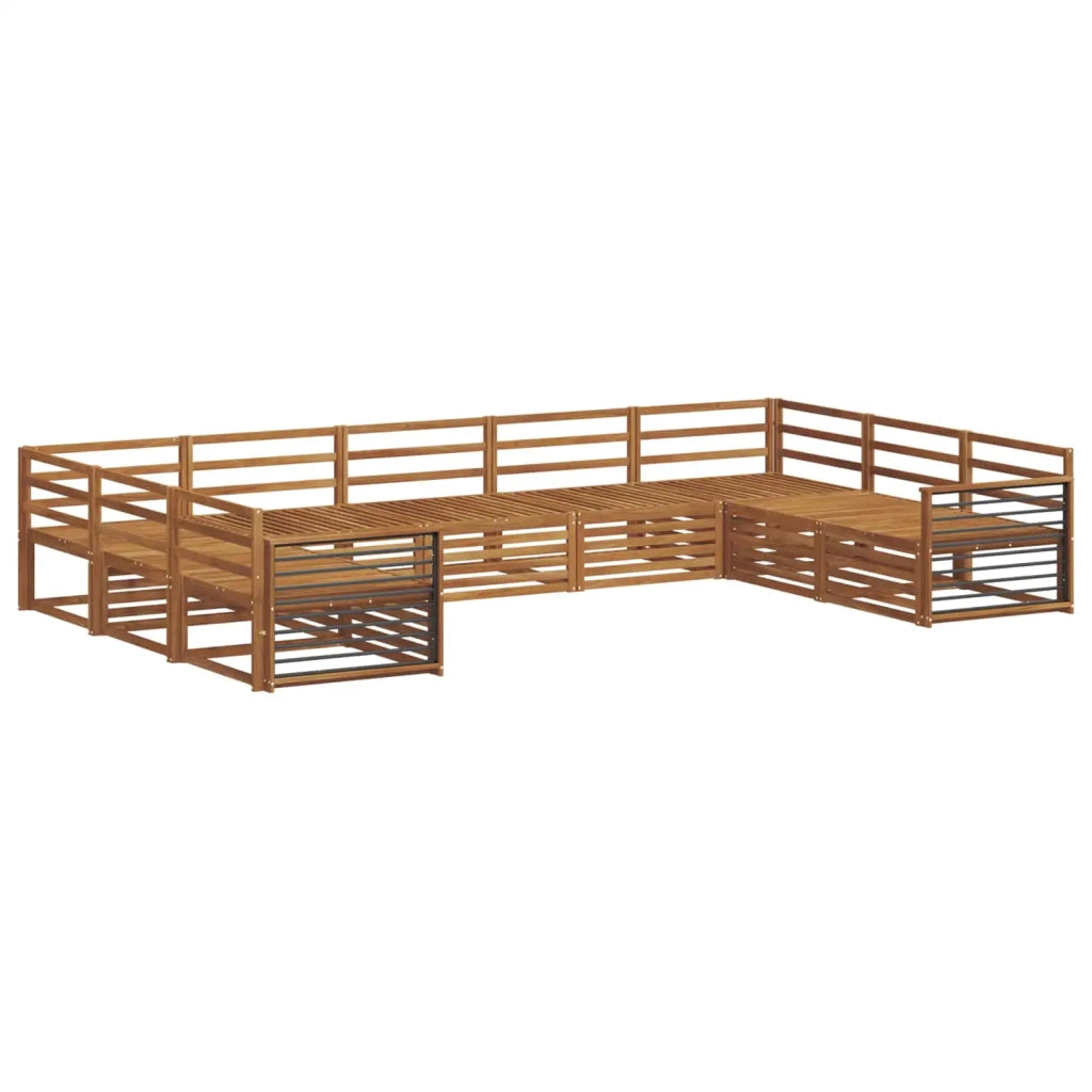 Set divani 9 pcs Naturale Legno di Acacia Massello 3374139