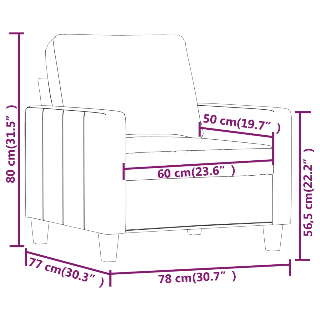 Poltrona Nera 60 cm in Similpelle 359127