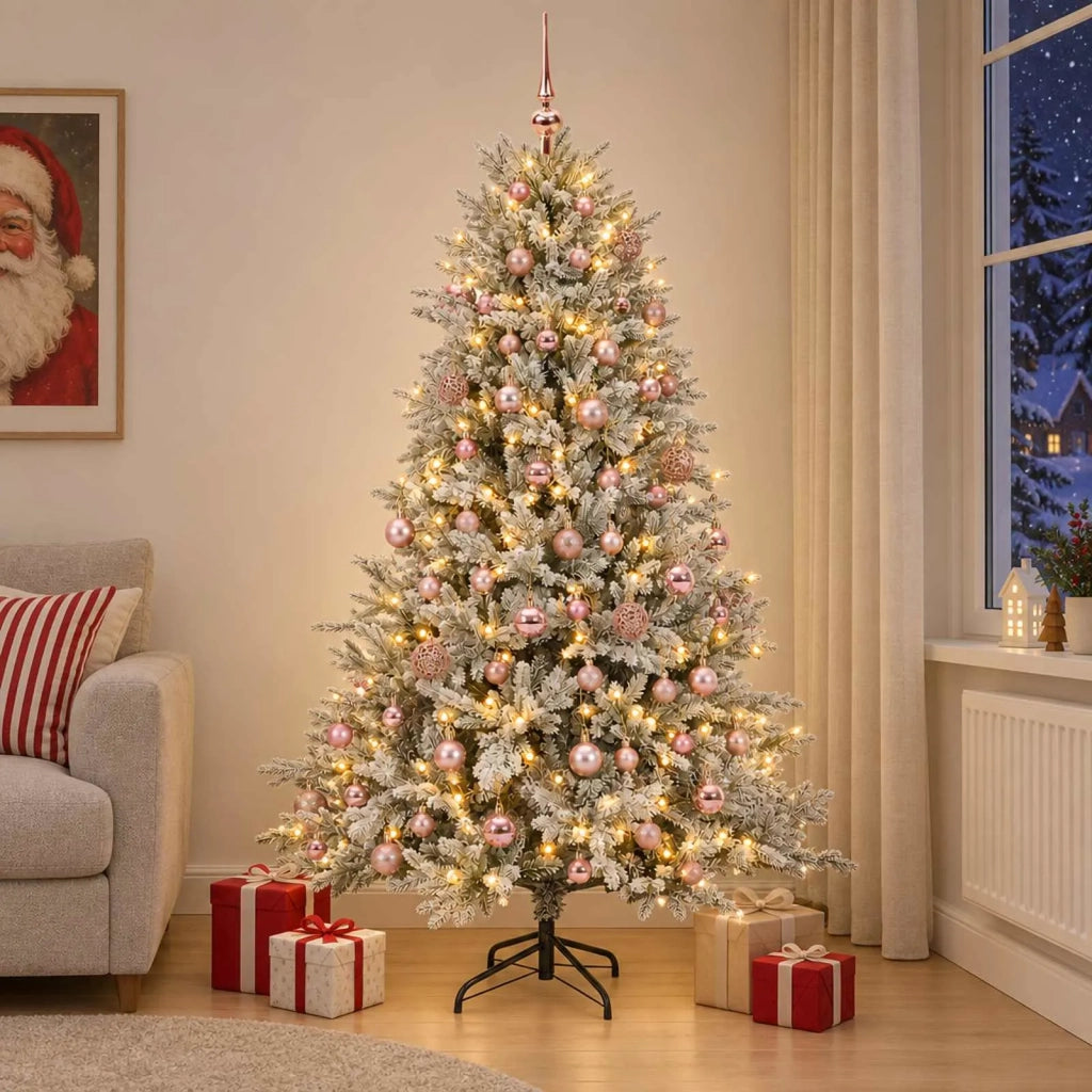 Albero di Natale artificiale con palline 240 cm 300 LED 3466641