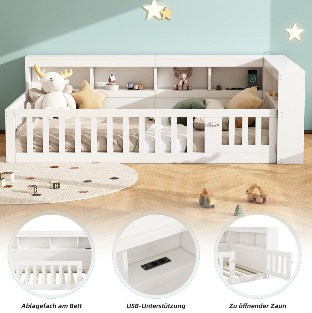 LETTO DAYBED 90x200 cm in pannello di legno bianco