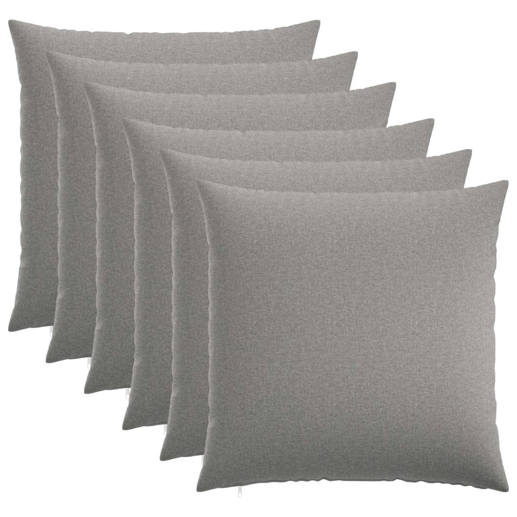 Federa 6 pz HEERLEN Grigio Nuvola 60 x 60 cm Tessuto 912530