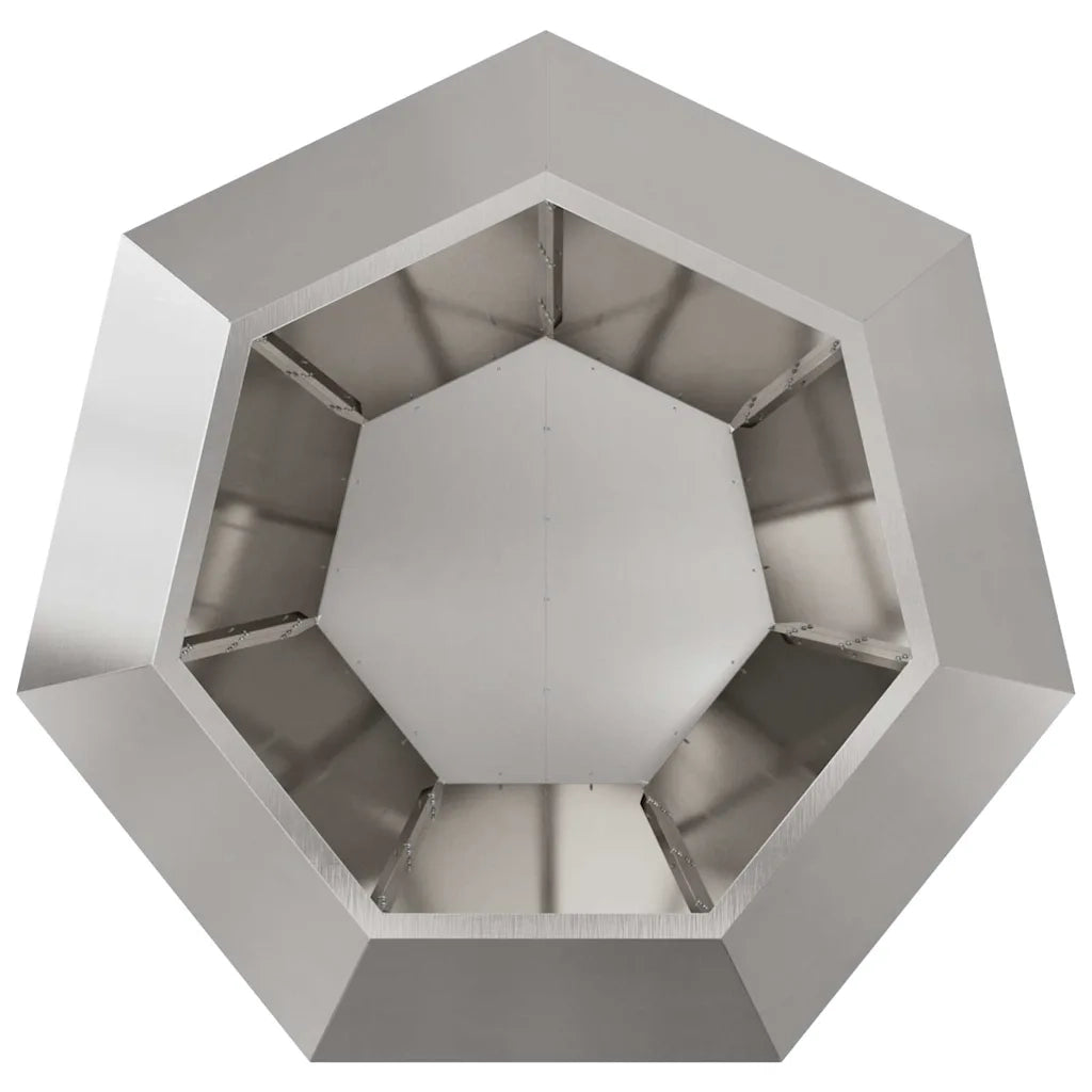 Fioriera rettangolare da esterno dal design moderno 100 x 100 x 80 cm in acciaio inossidabile argento 02_0053098