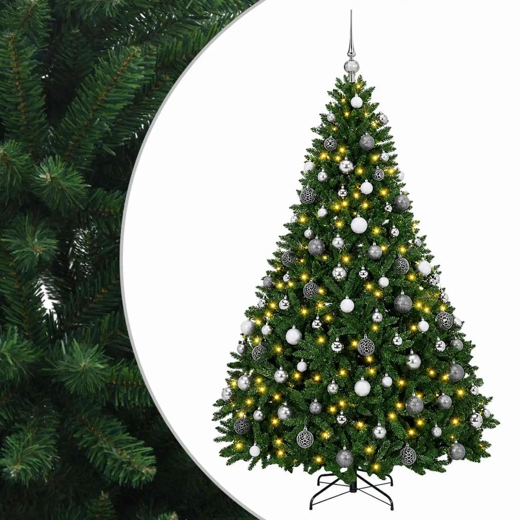 Albero di Natale artificiale verde medio con palline 210 cm 3467288