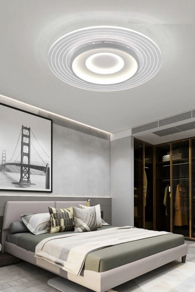 Plafoniera lampadario moderno con illuminazione Led da soffitto 38w Luce Bianca 4000K