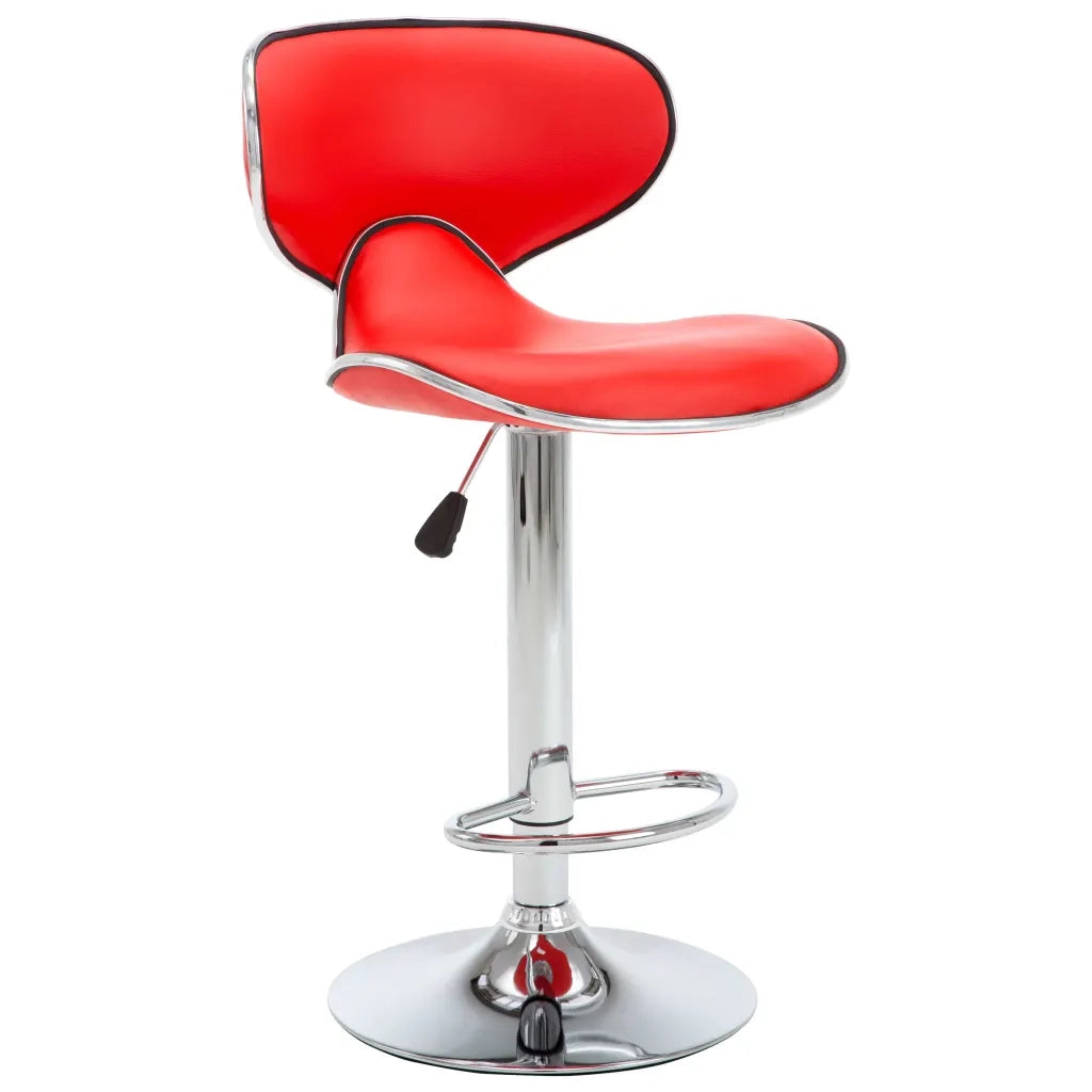 323645  Bar Stools 2 pcs Red Faux Leather