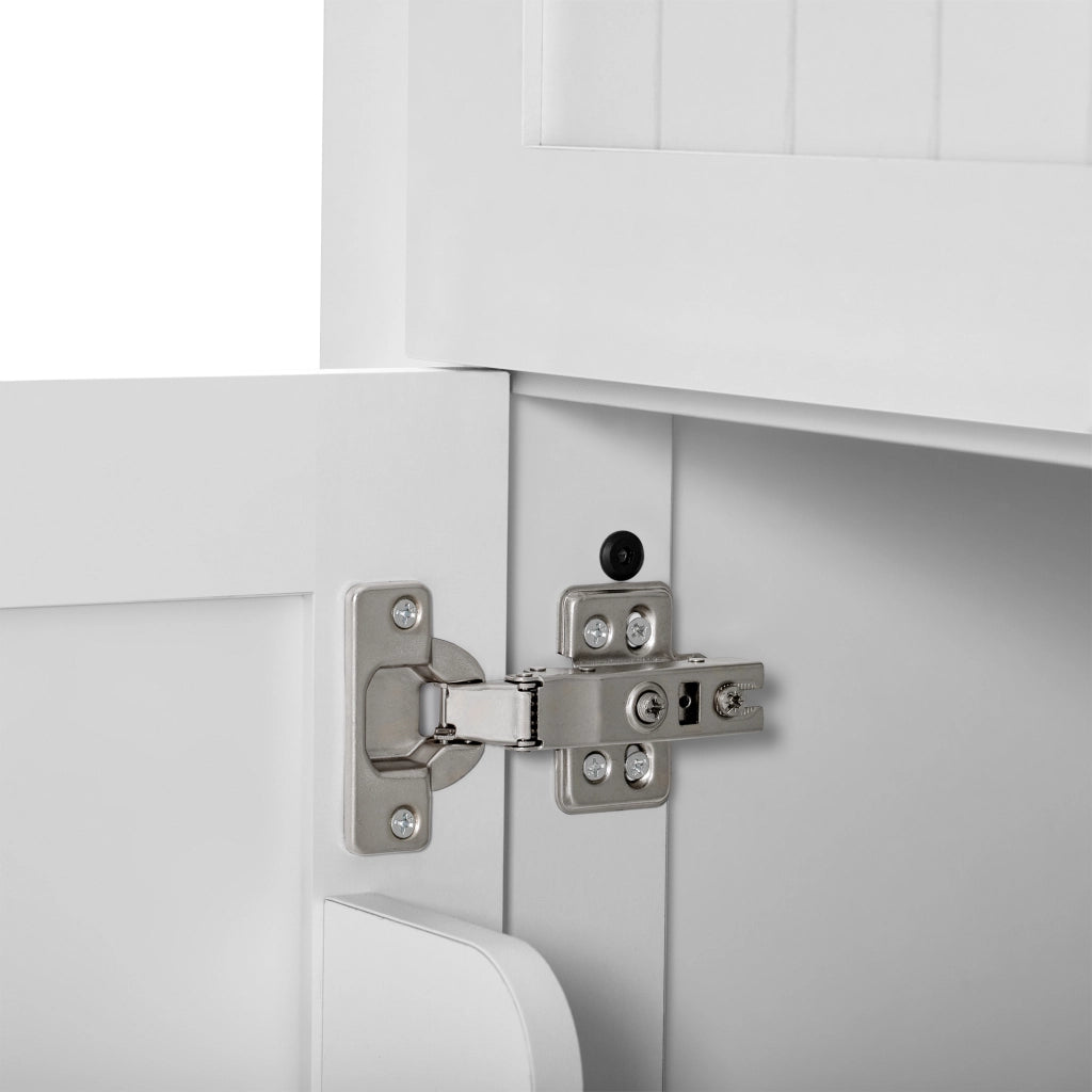 Mobile base da cucina con piano estraibile e pieghevole; cassetti multifunzione; bianco e naturale 140 × 40-70 × 92 cm