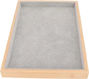 Organizzatore di Accessori Gioiellerie in Legno per Oggetti di Ricamo - Grigio.