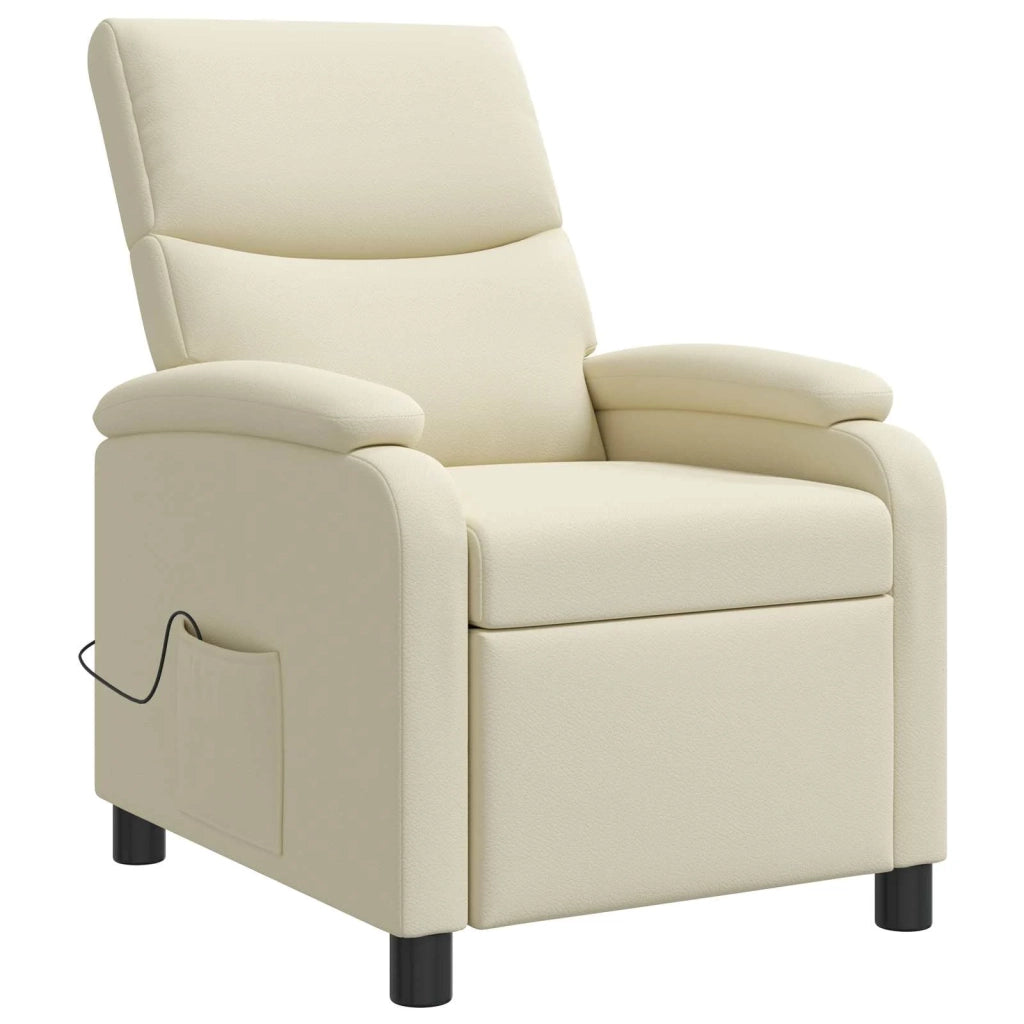 Poltrona Massaggiante Crema Similpelle 42035002