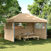 Tendone per Feste Pieghevole Pop-Up con 3 Pareti Beige 4004967
