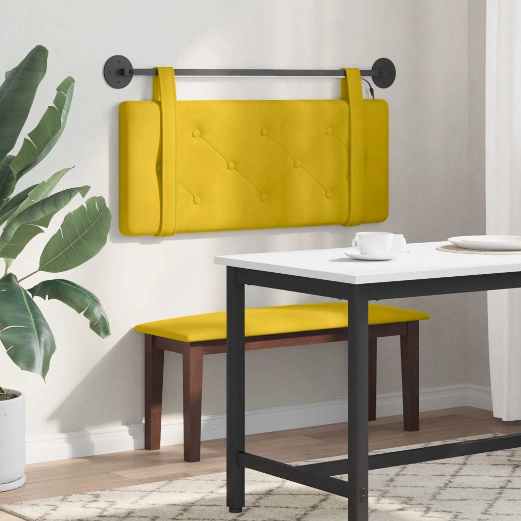 Testiera sospesa Con luce LED Giallo Velluto 3424117