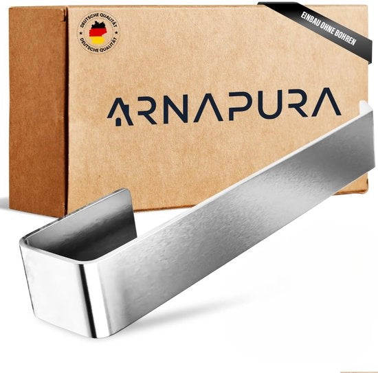 Sostegno asciugamani senza perforazione | Porta asciugamani in acciaio inossidabile 304 | Inclusa colla ultraresistente per bagno e cucina | Realizzato in Germania