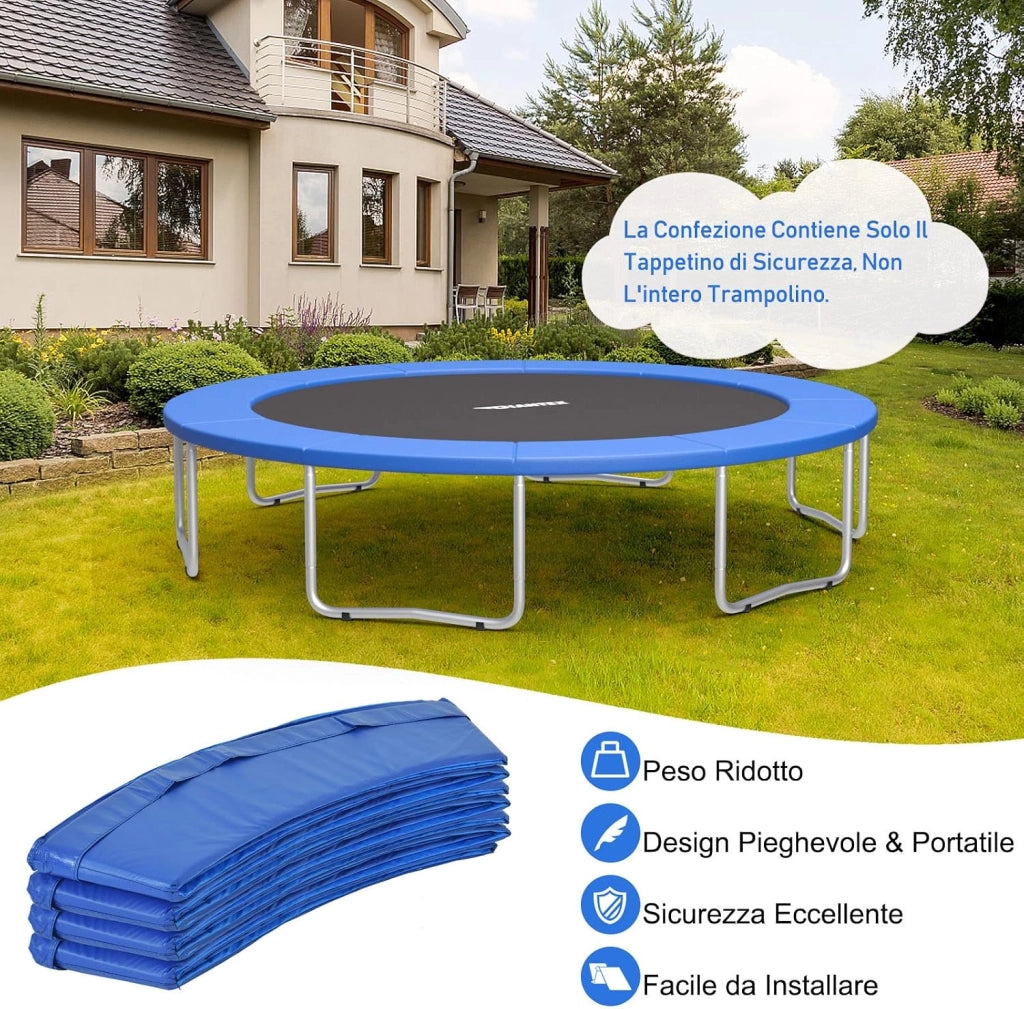 Copertura Bordo Imbottita per Trampolino, Copertura di Sicurezza Sostitutiva per Trampolino Impermeabile e Resistente allo Strappo, Accessori per Tappeto Elastico