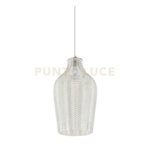 SOSPENSIONE IRIS 1 LUCE DIFFUSORE VETRO TRASPARENTE SENZA BASE