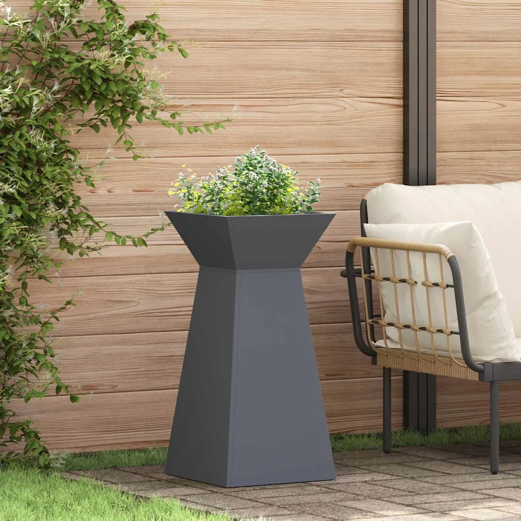 Fioriere | Cassetta per fiori | Vaso a Pilastro Antracite 35 x 35 x 73 cm