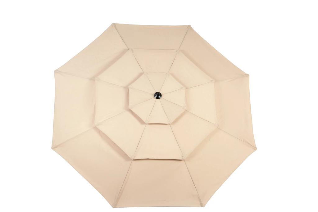 Ombrellone da esterno 10 FT con inclinazione automatica, colore khaki