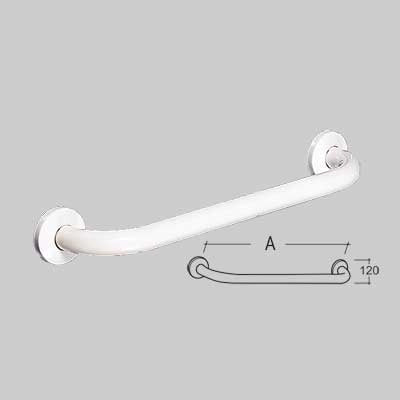 CORRIMANO LINEARE PREVERNICIATO BIANCO  A 35 cm 2 fissaggi     MADE IN ITALY