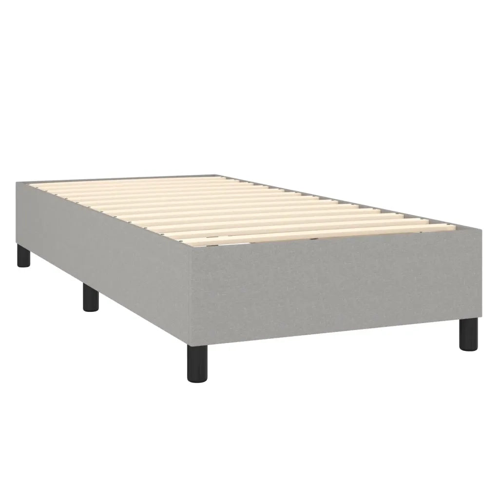 Giroletto a Molle con Materasso Grigio Chiaro 90x190 cm Tessuto 3136637