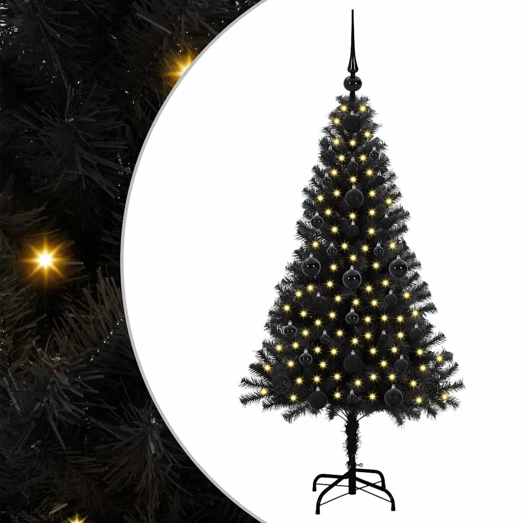 Albero di Natale Nero 120 cm PVC 3396457