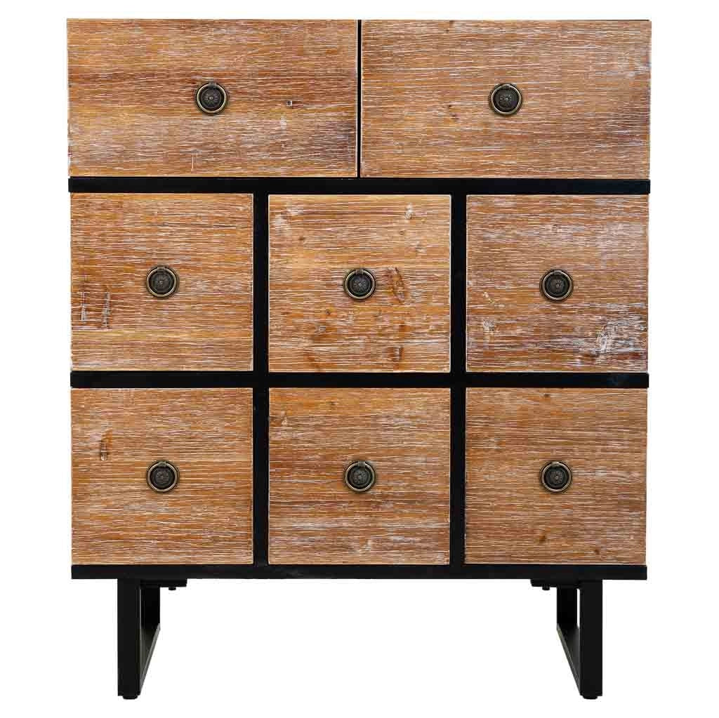 Comò in legno con 8 cassetti 76x40x90