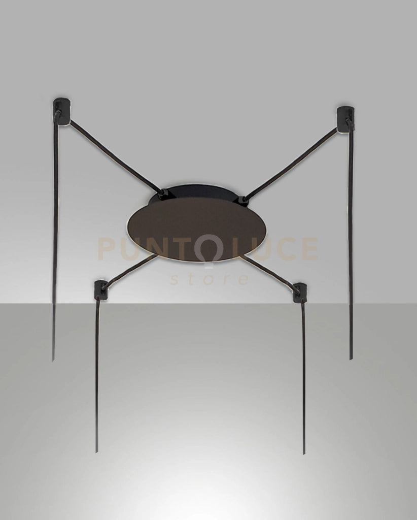 3749-54-101 EDISON MONTATURA NERA TONDA D.25CM 4 FORI