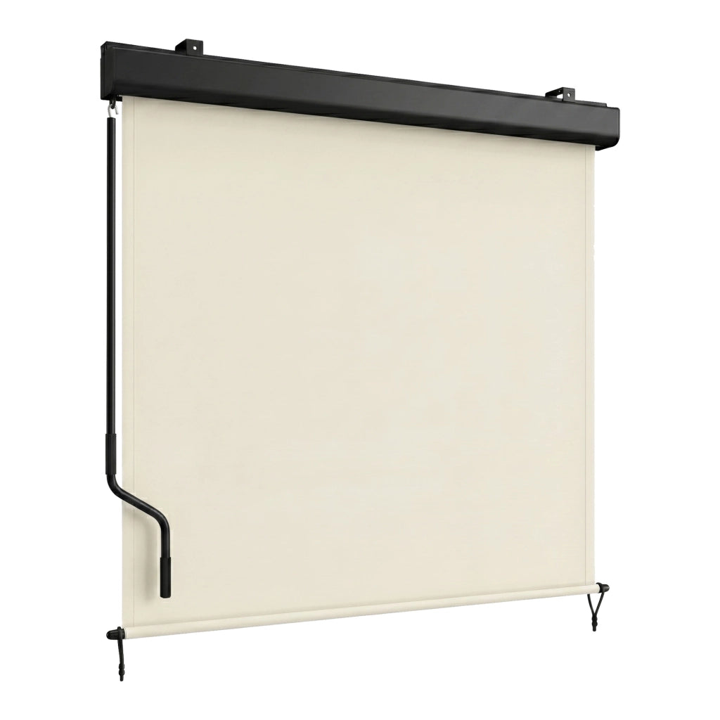 Maki - Tenda da sole verticale manuale a caduta 180x250 cm impermeabile per interno esterno in alluminio beige