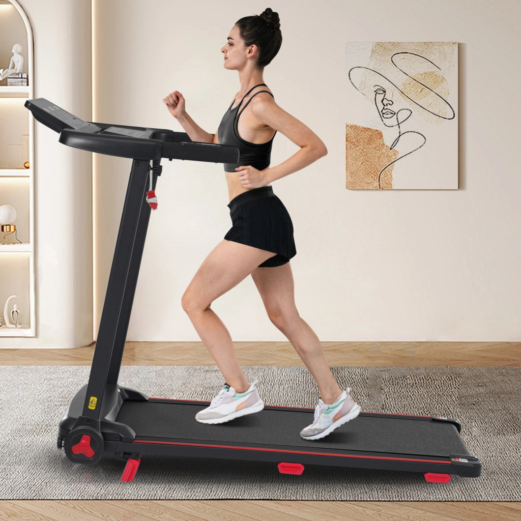 Tapis roulant pieghevole da casa con inclinazione 8%; 3;0 PS; 14 km/h; sensori cardiaci e ricarica USB/Type-C