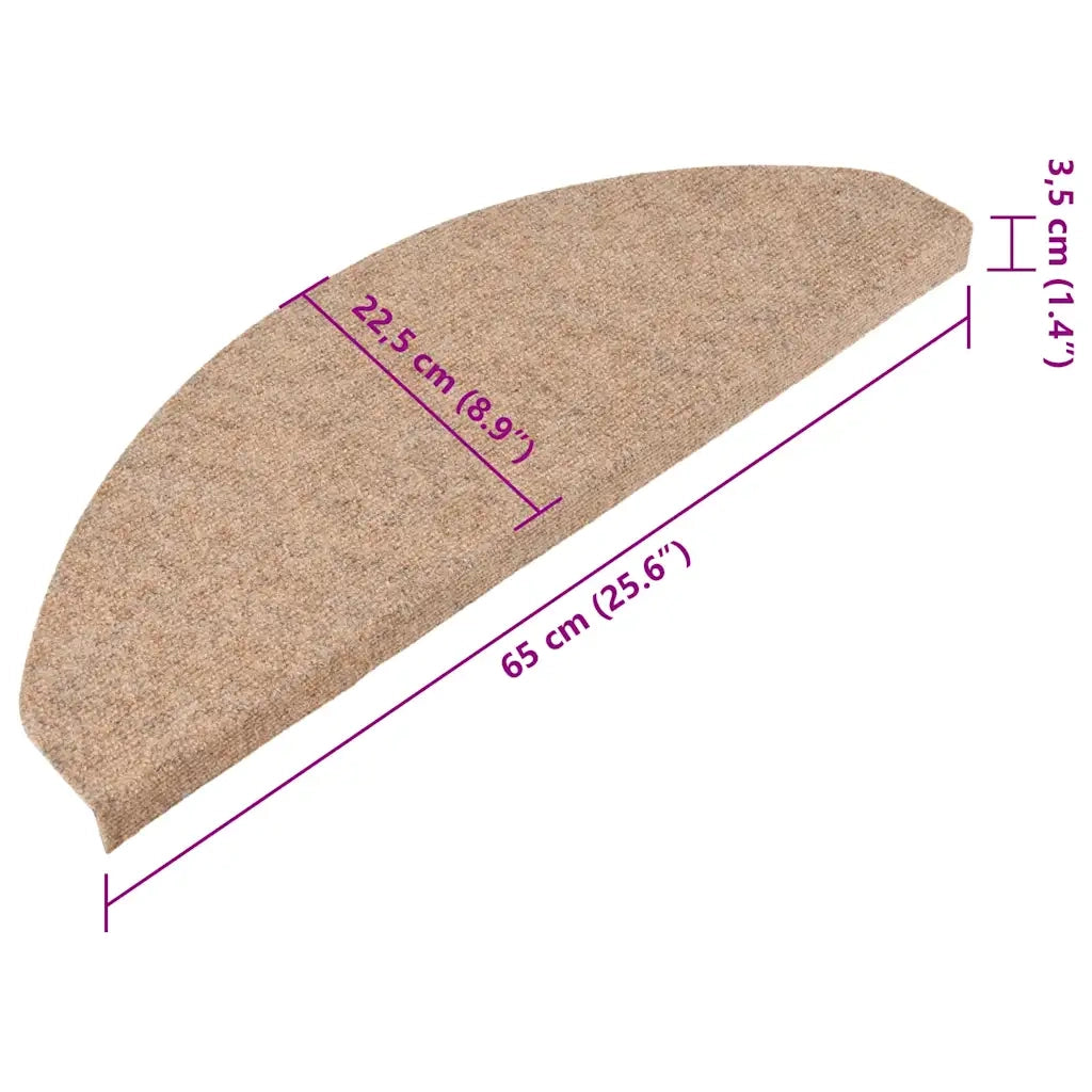 Tappetini Autoadesivi per Scale 20 pz | Gradini per Scale Beige 65x22,5x3,5 cm