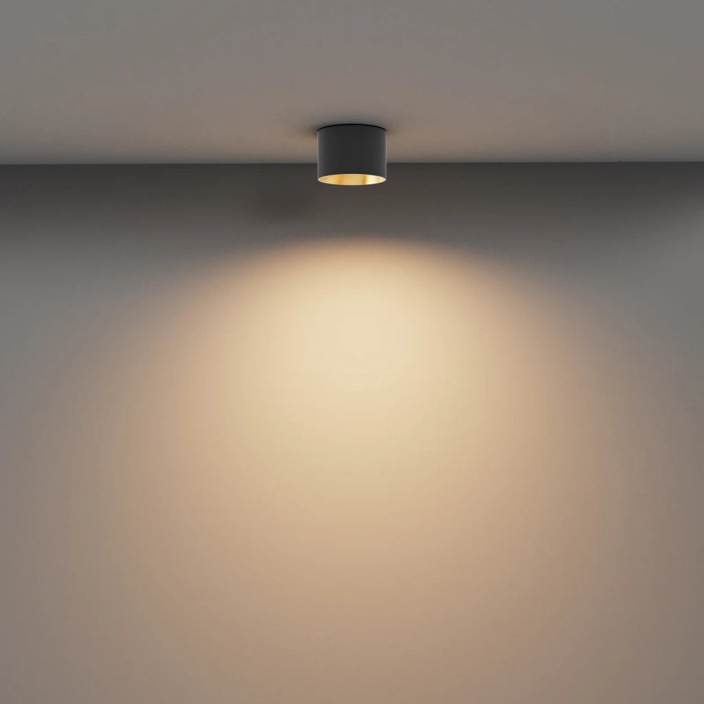Maytoni Lampada da soffitto moderna Vega 1 luce LED integrato nero alluminio