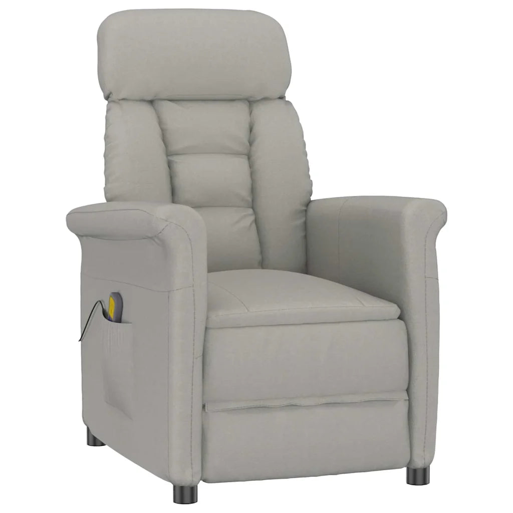 Sedia da massaggio Grigio chiaro 96.5 x 70.5 x 95 cm Microfibra 348408