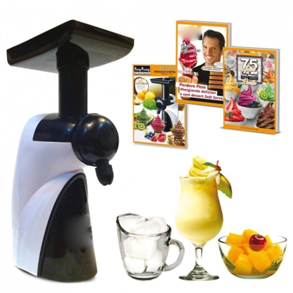 Trade Shop - Macchina Tutty Per Gelato Yogurt 200w Yogurtiera Con Frutta Naturale Ghiaccio -