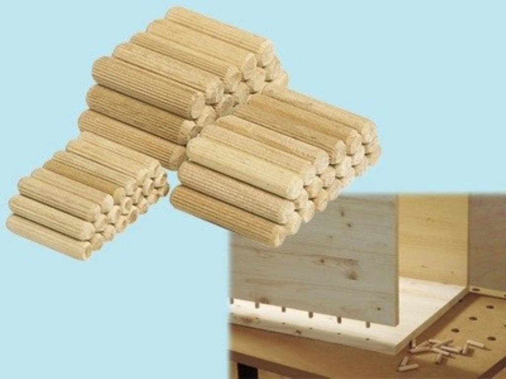Tasselli Spine Lunghi Faggio Ddiametro 8 X 40 150 Pezzi - Wolfcraft