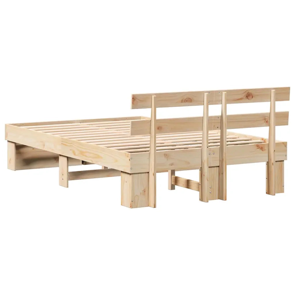 Letto matrimoniale | Letto per adulti | Struttura del letto Marrone 120 x 190 cm Pino massello