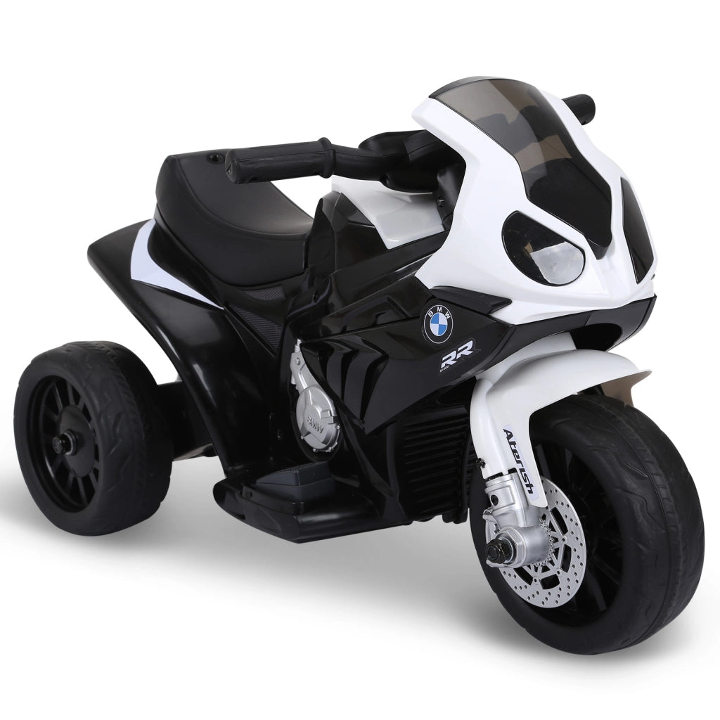 Moto Elettrica per Bambini Licenza BMW S1000 RR a 3 Ruote Batteria 6V 2,5 km/h con Luci e Suoni Portata 20 kg Nero