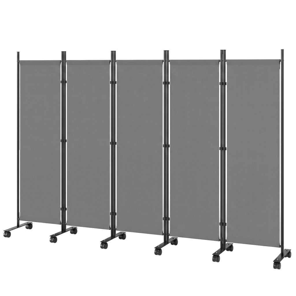 Paravento 5 pannelli ¨C Minimal ¨C Grigio scuro 252x40 cm