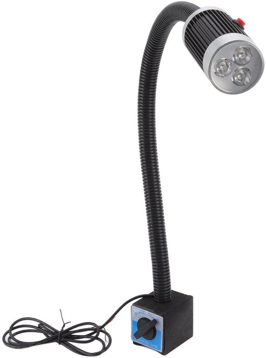 Lanterna di lavoro magnetica con collo flessibile e LED