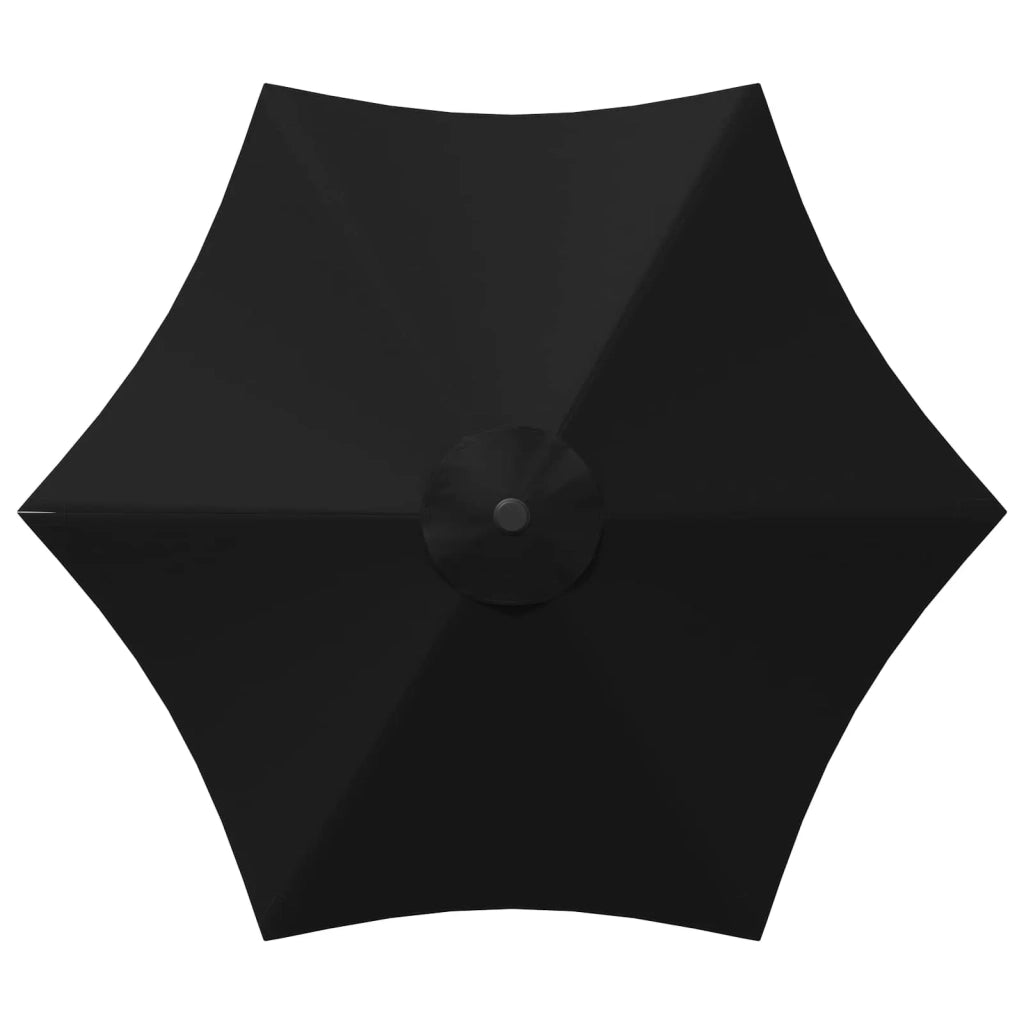 Ombrellone da giardino-Parasol da giardino con luci LED e base 300 x 300 cm Poliestere 791841