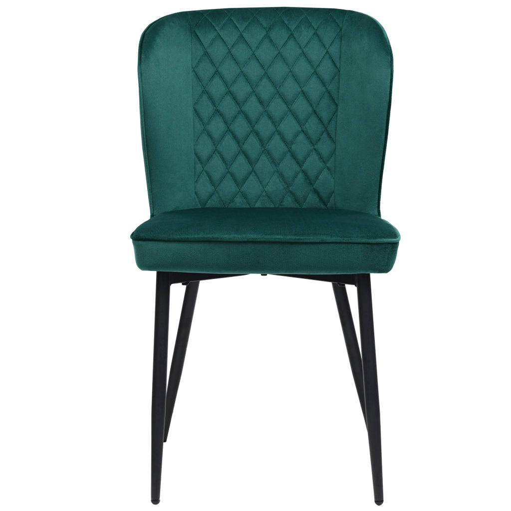 SEDIA da pranzo in velluto verde Set da 6 pezzi