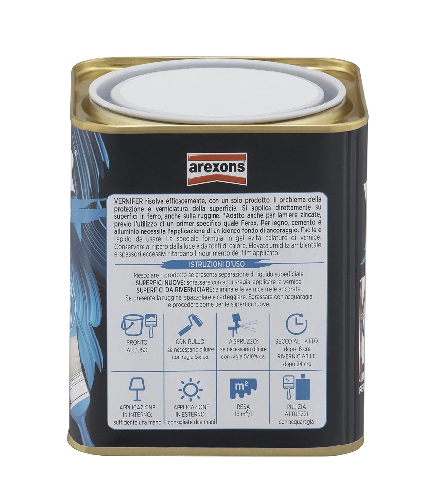 Vernice Vernifer Ml. 750 Tinta Brillante Bianco Arexons