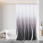 Douchecarta - impermeabile e antifungo - 1 pezzo - bianco e nero - tessuto - 180 x 200 cm