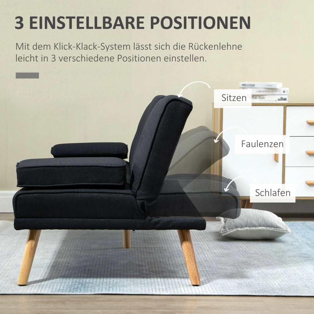 Divano letto ¨C Minimal ¨C 181x77x78 cm, nero